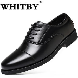 WHITBY（3 Days Delivery）COD Leather Shoes Mens Business Formal Wear Pointed Toe British Korean Version Casual Trendy Youth Work
