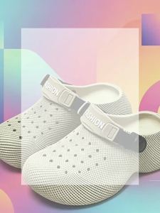 Straight Toe Slip-On MenS Summer Eva Thick-Soled 3D Clog Shoes 2026 New Anti-Slip Beach Shoes