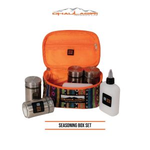 Set Tas Botol Bumbu Dhualagiri Seasoning Box Set Kotak Bumbu Set Camping Outdoor Portable