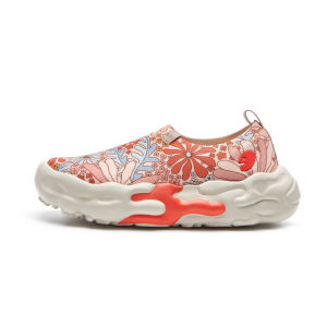 UIN Toledo XIII Womens Art Travel Shoes KNITS Slip On Loafers Lightweight Sneakers-Floral Graffiti