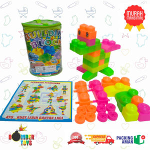 MAINAN ANAK BUILDING MEGA BIG BLOCK BLOK BALOK SUSUN BEsar tas gendong MONO BRICK JUMBO 70 pcs