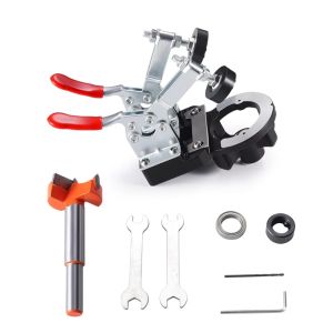 MNLXM Aluminum Alloy 35mm Hinges Boring Jig Dual Fixture Locator Template Cabinet Door Hinge Drill Guide Opener Drill Guide Door Cabinet Hole Puncher Kitchen Cabinet