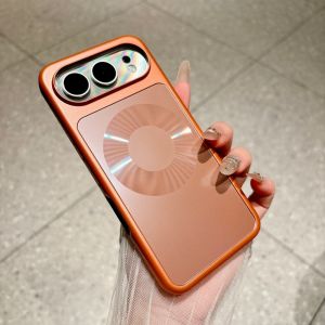 Luxury Laser Ring Magne For Magsafe Case For Honor 500 Pro Magic 8 Pro Wireless Charging Plating Matte Rugged Armor Cover