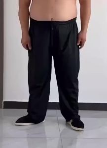 [Plus Size]10XL Black Oversize Casual Pants Breathable Men Sweatpants Loose Trousers