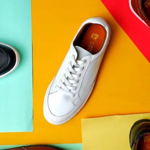 Sepatu pria kasual cowok sneaker original bahan kulit sapi asli shoes premium anti air dan api