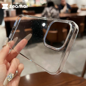 Bling Glitter Rugged PC Shockproof Case For iPhone 17Air 16 Plus 15 14 13 12 17 Pro Max Crystal Clear Slim Hard Plastic Cover