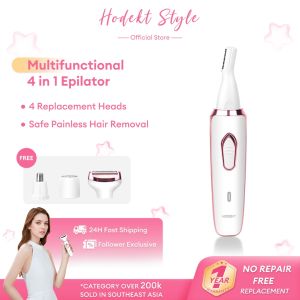 HODEKT 4 In 1 Electric Shaver For Women Multi-function Full Body Shaver Eyebrow Trimmer Rechargeable