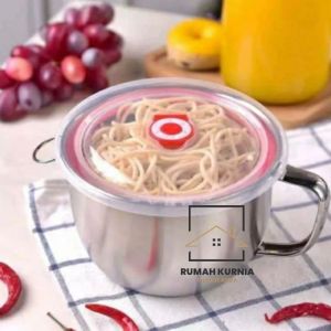 Bekas Makanan Keluli Tahan Karat / Cawan Mi/ Kotak Makan Tengah Hari dengan Pemegang