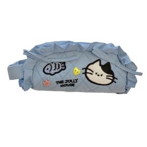 LEIFNYDI Dung tích lớn Hộp bút chì hoạt hình Mèo Ong Thỏ Kho lưu trữ mỹ phẩm Túi bút chì Hàn Quốc Sáng tạo Thiết bị cầm tay Túi trang điểm Học sinh