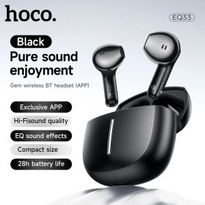 HOCO EQ33 Wireless Bluetooth Headset App Control Hands-Free Stereo Headphones with Microphone for Mobile Phone Semi In Earphone2026