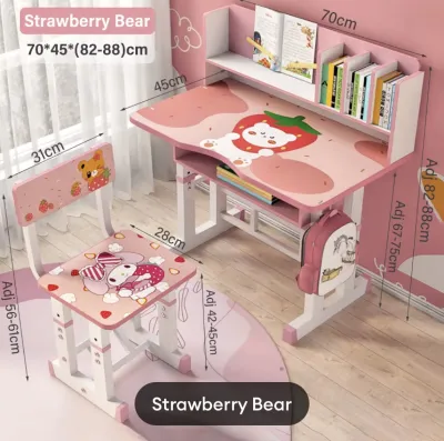 Global Study Table For Kids Boys&Girls Table Childrens Student Study Desk With Chair Set Combination Child Writing Desk