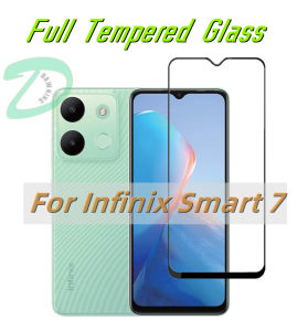 For Infinix Smart 7 Full Cover Screen Protector For smart7 9H Anti-Oil Protective Film Glass 3D Full Glue Tempered Glass