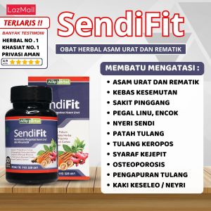 Sendifit Obat Herbal Asam Urat Rematik Sakit Bokong Pinggang Pegal Linu Osteoporosis Syaraf Kejepit Kolesterol Kaki Bengkak Pengapuran Tulang