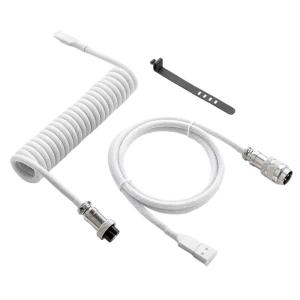 High Performances USB Coiled Cable for Gaming Keyboards Metal Aviation Plugs Mechanical Keyboards Cable 180cm/70.87inch