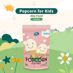 Abe Food Popcorn Vanilla - Snack Ringan Anak Popcorn Vanilla 80g