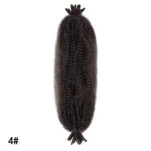 SDFSF 8 Strands 24 Inch Marley Twist Braiding Hair Synthetic Pre-Separated Locs Springy Twist Hair Fluffy Soft Afro Kinky Crochet Hair Braids for Women