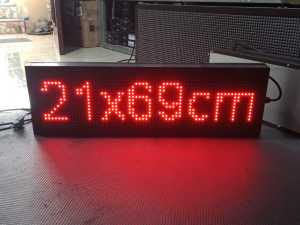 Running Text P10 2 Panel Ukuran 21x69 cm Outdoor