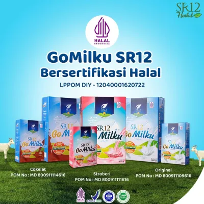 GO MILKU SR12 600gr Susu Kesehatan Pelancar ASI Ibu Menyusui Busui Etawa Bubuk HALAL BPOM