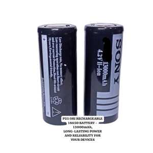 P25 ORI RECHARGEABLE 18650 BATTERY 13000 mAh LONG LASTING POWER DEVICES BATU BATERE BATERY BATERAI