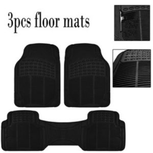 CARMAT003 - New 3Pcs. Customized Rubber Car Mat Universal Floor Guard Fits Assorted Car Model