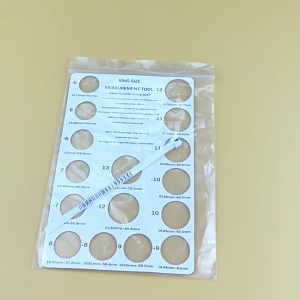 5pcs Measuring Board Ring Cardboard Sheets Finger Circumferences Ring Sizer Measure Gauge Tool Measurement