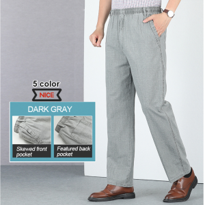 Mens Linen Pants Breathable Casual Pants Loose Thin Pants Mens Linen Casual Pants Solid Color Loose Thin Trousers Youth Linen Casual Pants