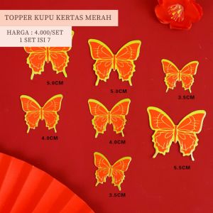 SFS - TOPPER HIASAN KUE KUPU KUPU BUTTERFLY CAKE TOPPER ULANG TAHUN HIASAN MINIATUR KUPU KUPU 3D PINK UNGU