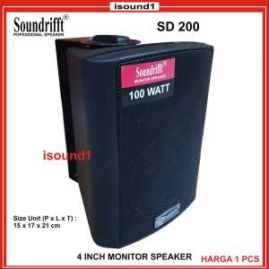 SPEAKER MONITOR SOUNDRIFFT SD 200 SPEAKER PASIF WALL 4 INCH 1 UNIT