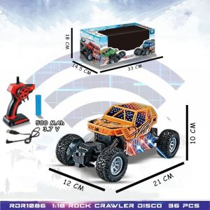 COD TERLARIS Mainan Anak Mobil Remote Control RDR 1086 Mobil Jeep RC Rock Crawler light 3D Lampu Disco Gratis Baterai AA 2Pcs Murah Kado Ulang Tahun
