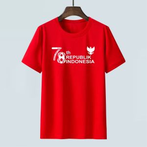 Kaos Distro 17 Agustus 2023 Merah Putih Hari KEMERDEKAAN Size S-M-L-XL-XXL Bisa Bayar Ditempat COD