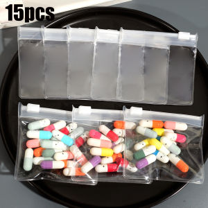 5-30PCS EVA Pill Repackaging Bag Pill Zipper Bag Self-sealing Leak-proof Pill Bag Transparent Portable Home Travel Medicine Storage Box