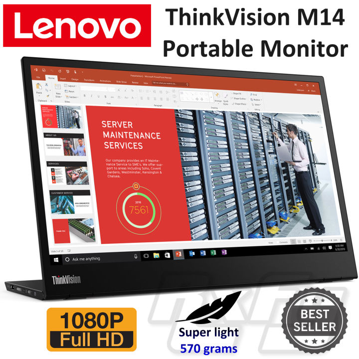 lenovo thinkvision m14 14 full hd 1920x1080 ips monitor