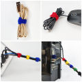 COMBO5 Velcro, dây dán dính 2 mặt, dây buộc gọn dây điện dây cáp có lỗ xỏ nhiều màu. 