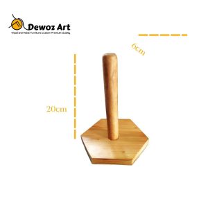 Stand tisu roll kayu - Stand tisu dapur - Stand tisu roll unik