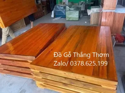 giường phản hộp gỗ xoan đào