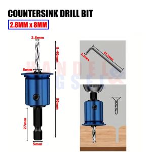 Mata Bor Hole Saw Alat Pembuka Lubang sekrup Depth Tungsten Steel Alloy Blade Self Tapping Screw Hole Opener Tool
