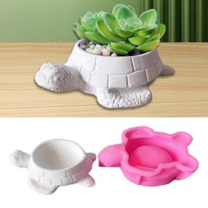 Tortoises Shape Silicone Cup Molds for Holder Flower Planter Case Gypsum Silicone Molds