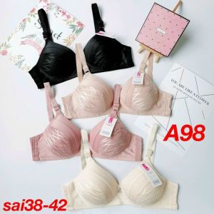 Áo Lót Cotton A09 A98 Đệm Mỏng Không Gọng Quả To Dây Dài Size 38-40-42 Áo Lót Nữ Dành Cho Chị Em Ngực Bự