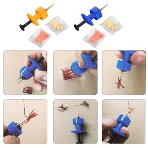 Earthworm Bloodworm Clip Portable Baits Device Fishing Baits Light Weight Clip Live Maggots Quick Feeding Hook Clip