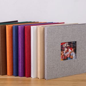 [Available] Large Size 18-inch Self-Adhesive Photo Album Linen Cover 20 Sheets 40 Pages High Quality