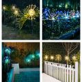 ♥【Readystock】 + FREE Shipping+ COD ♥ High Quality 90/120 LED Solar Light Outdoor Grass String Lights Lawn Firework Lamp Garden Lights. 