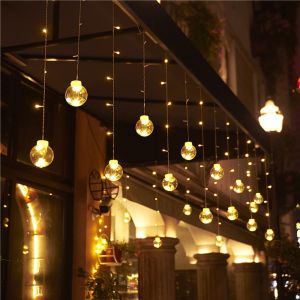 ANGFEW 3.5M Christmas Fairy Lights Hollow Out LED Twinkly Lights Festival Decorations Ornaments Outdoor String Lights Christmas