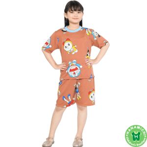 Hanamichi AYYA.ST Setelan Baju Tidur Anak Lengan Pendek Motif Kartun Lucu