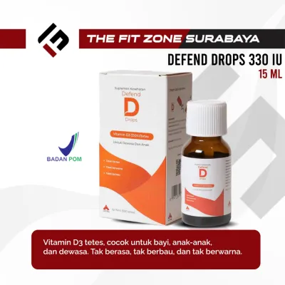 Defend D Drops Vitamin D3 330 IU / Tetes 15 ML Isi 550 Tetes
