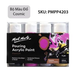 Màu Đổ Màu Loang Pouring Acrylic MONT MARTE - Bộ 4 Chai x 60ml