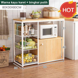 Rak Dapur Susun Minimalis Lemari Dapur Kitchen Rack Rak Bumbu Dapur Rak Oven Microwave