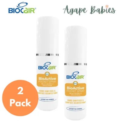 [2 Pack] BioCair Anti-HFMD Sanitizer Spray 50ml READY STOCK. Exp: 07/27