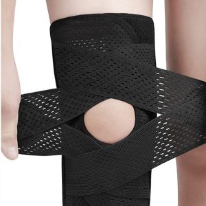 NBANLIKE Anti-slip Elastic Stabilizers Professional Running Basketball Upgraded Joints Pain Arthritis Injury Recovery Compression Knee Brace Adjustable Knee Support Breathable Mesh Knee Pads Meniscus Protection Pads