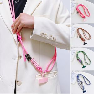 UTOPUS Adjustable Braided Phone Lanyard Keychain Ornaments Crossbody Shoulder Belt Luxury Phone Case Hang Rope Phone Accessories