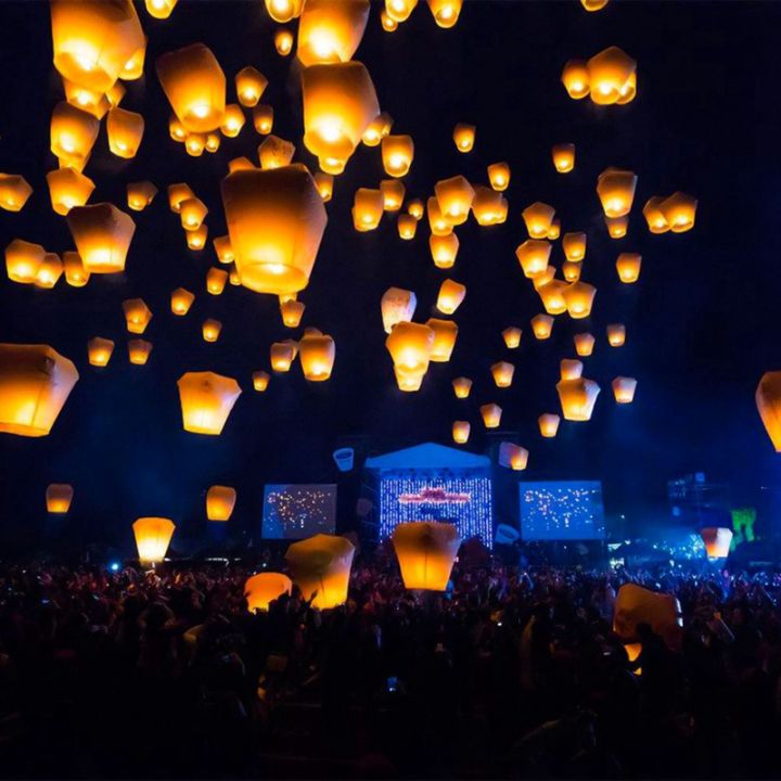 1 psc Paper Chinese Lanterns Sky Fly Candle Lamp for Wish Party Wedding